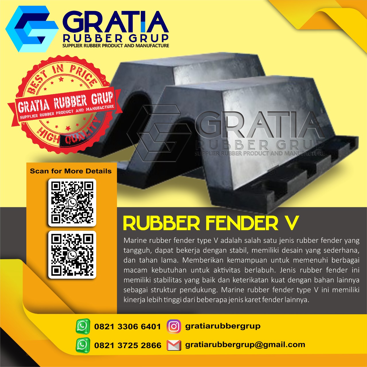 Distributor Rubber Fender Boat Berkualitas  Melayani Pengiriman Ke Parepare Sulawesi Hub 0821 3306 0461